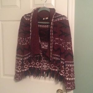 Anthropologie burgundy sweater